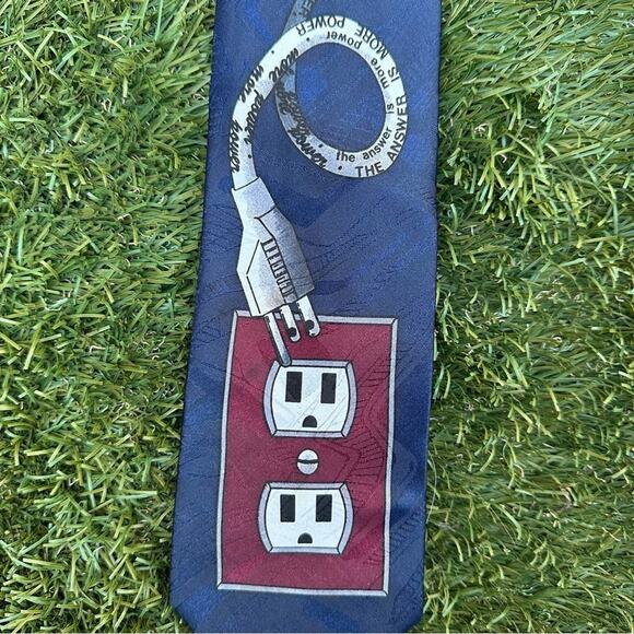 VTG 90s Sitcom Home Improvement Tim The Tool Man Taylor Novelty Costume Neck Tie - Picture 3 of 5